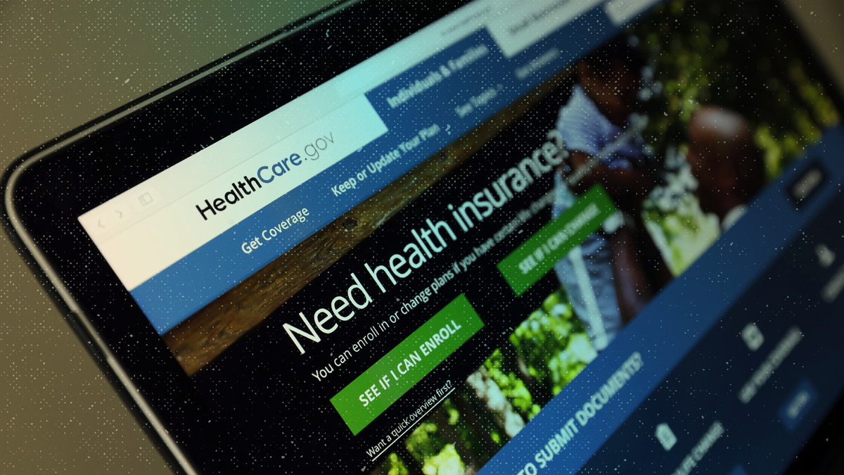 A photo of the homepage of HealthCare.gov (AP Photo/Alex Brandon)